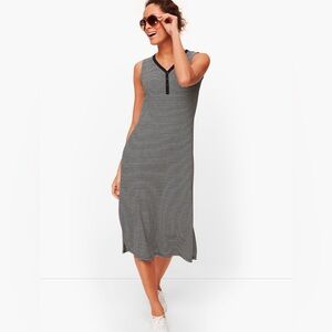 T by Talbots Stripe Sleeveless Henley Dress Women’s PXS Knit Casual stretchy